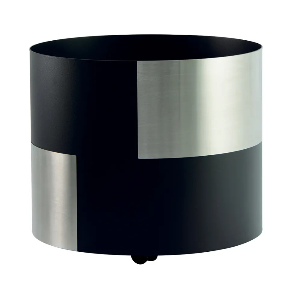 Portalegna Moderno Realizzato in Metallo con Ruote Made in Italy - Matita Viadurini