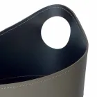 Portalegna, portaferri e ferri per camino in cuoio Nicad,made in Italy Viadurini