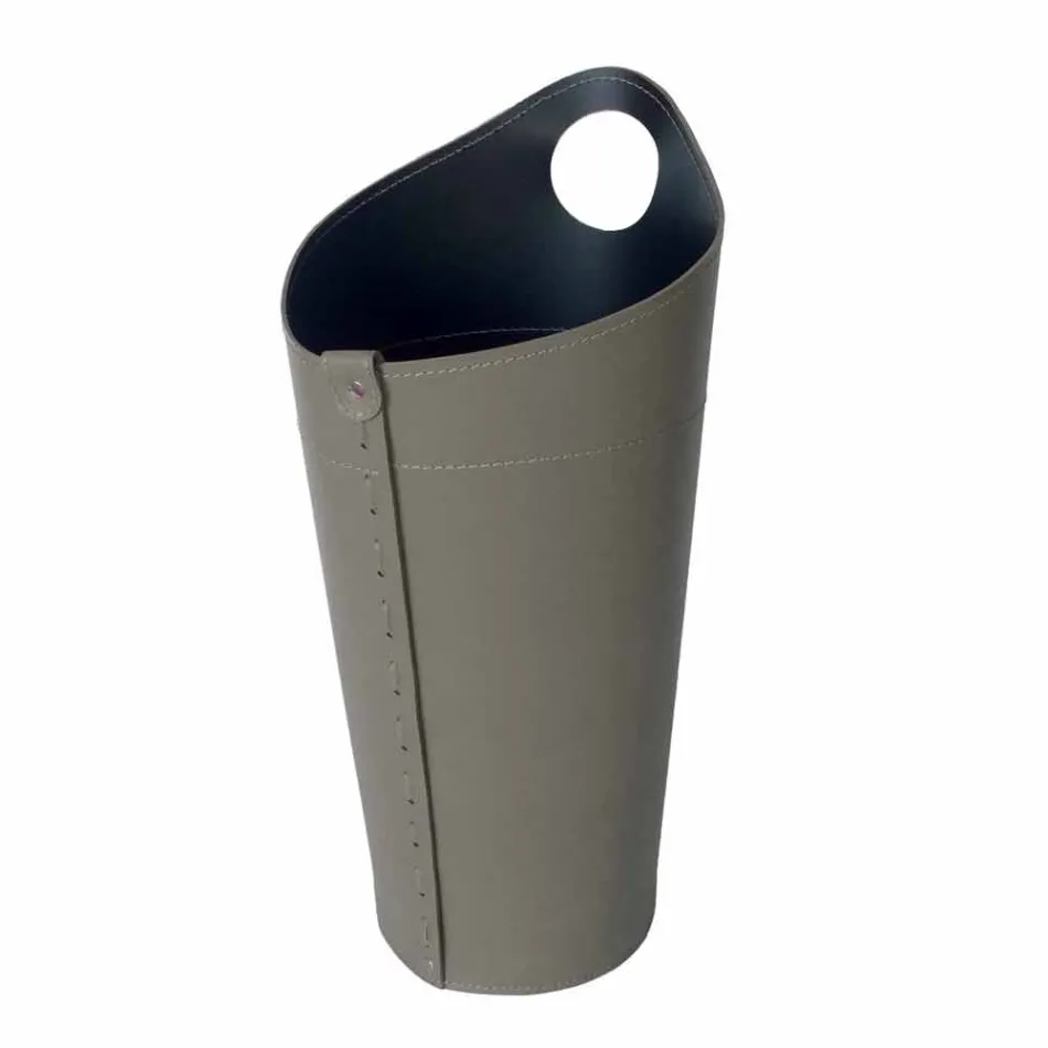 Portalegna, portaferri e ferri per camino in cuoio Nicad,made in Italy Viadurini