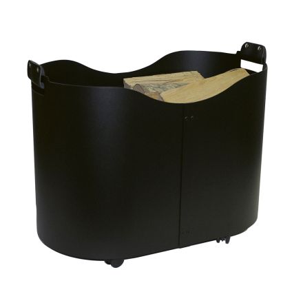 Portalegna Realizzato in Acciaio Verniciato con Ruote Made in Italy - Kudu Viadurini