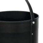 Portalegna Rotondo in Ecopelle con Ruote Made in Italy - Camaleonte Viadurini