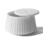 Portaoggetti a Righe Marmo Bianco Carrara o Nero Portoro Design - Cairo Viadurini