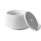 Portaoggetti a Righe Marmo Bianco Carrara o Nero Portoro Design - Cairo Viadurini