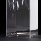 Portaombrelli di Design in Plexiglass Trasparente con Foglie Incise - Kanno Viadurini