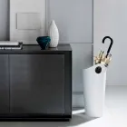 Portaombrelli in cuoi rigenerato di design fatto a mano Pluvia Viadurini