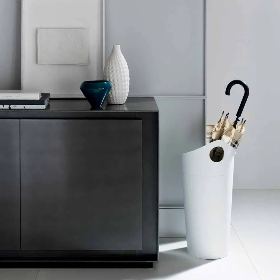 Portaombrelli in cuoi rigenerato di design fatto a mano Pluvia Viadurini