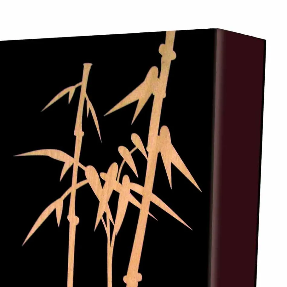 Portaombrelli in Legno Scuro o Bianco con Decori dal Design Moderno - Cannabambu Viadurini