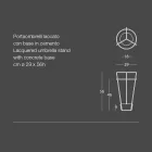 Portaombrelli in Metallo Colorato e Cemento di Design Moderno Italiano - Rachid Viadurini