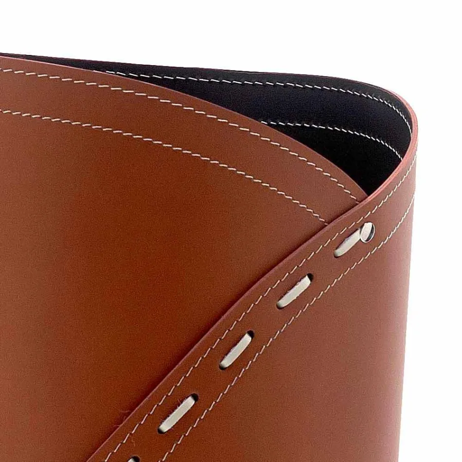 Portaombrelli moderno in cuoio rigenerato Katrina, fatto in Italia Viadurini