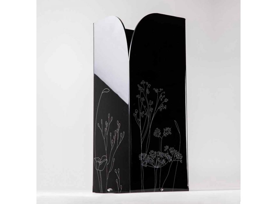 Portaombrelli Moderno in Plexiglass Nero o Trasparente con Incisione - Florinto Viadurini