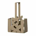 Portaposate da Tavolo Moderno in Ferro Bianco, Beige o Avorio Made Italy – Laida Viadurini