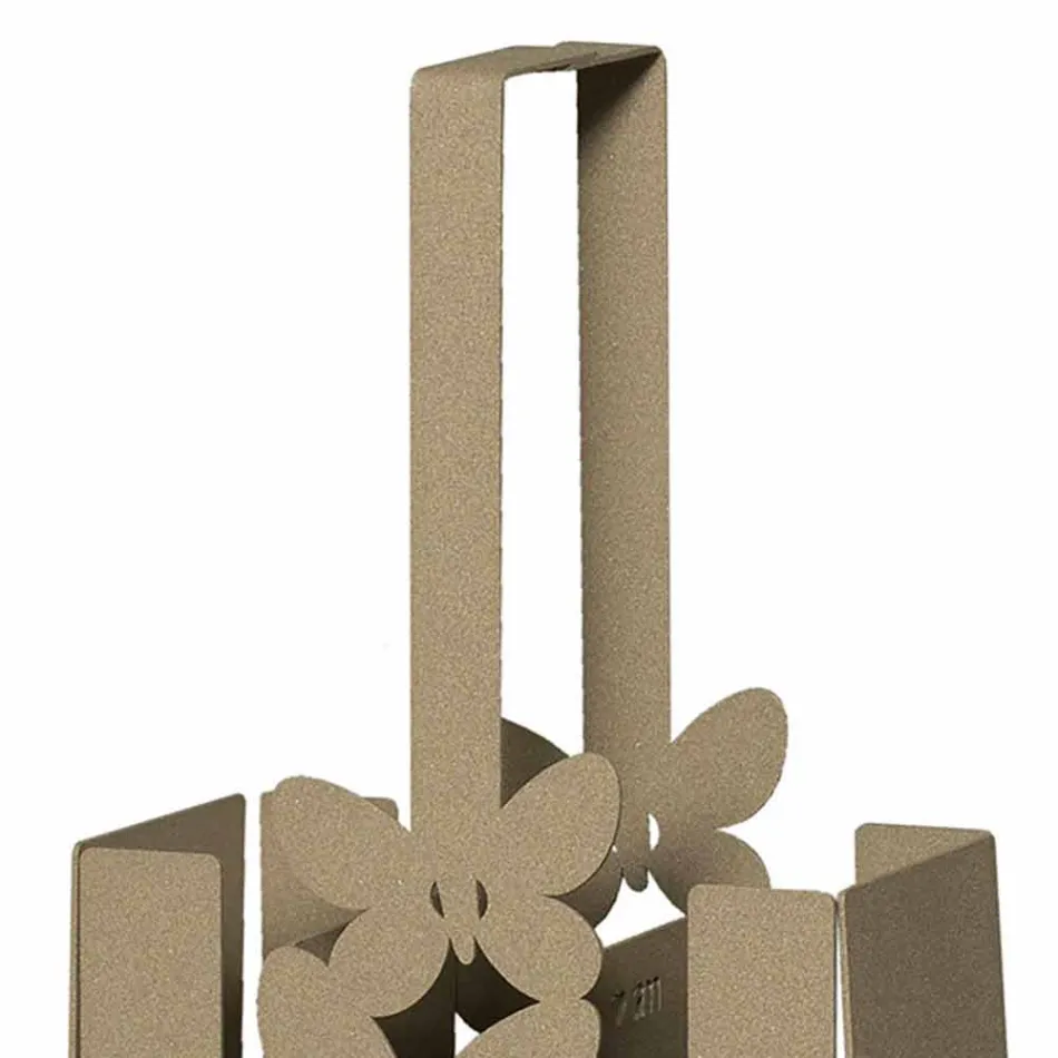 Portaposate da Tavolo Moderno in Ferro Bianco, Beige o Avorio Made Italy – Laida Viadurini