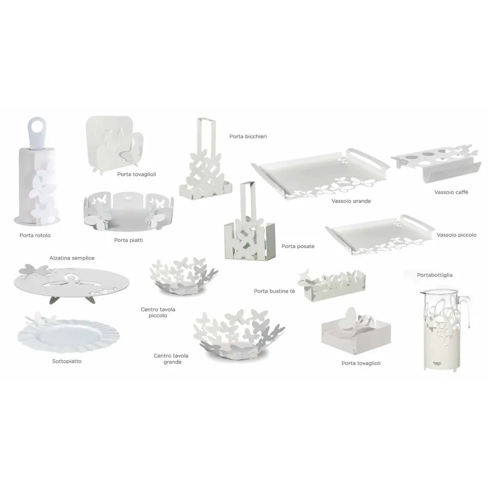 Portaposate da Tavolo Moderno in Ferro, Lavorato a Mano, Made Italy – Laida Viadurini