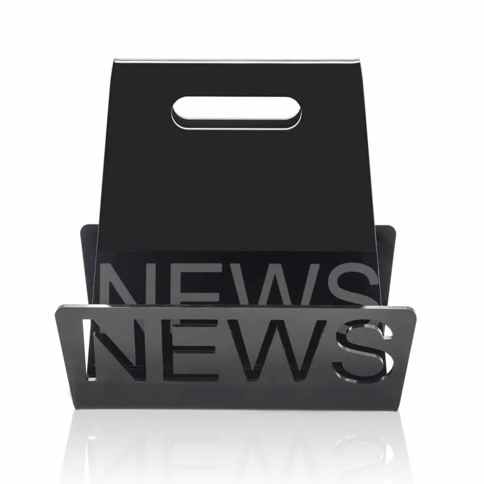 Portariviste di Design in Plexiglass Nero o Trasparente Made in Italy – Omar Viadurini