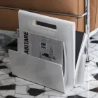 Portariviste Salotto in Cristallo Acrilico Colorato Made in Italy - Osafo Viadurini