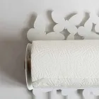 Portarotolo da Parete di Design in Ferro Bianco o Beige Made in Italy – Leida Viadurini