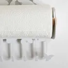 Portarotolo da Parete di Design in Ferro Bianco o Beige Made in Italy – Leida Viadurini