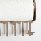 Portarotolo da Parete di Design in Ferro Bianco o Beige Made in Italy – Leida Viadurini