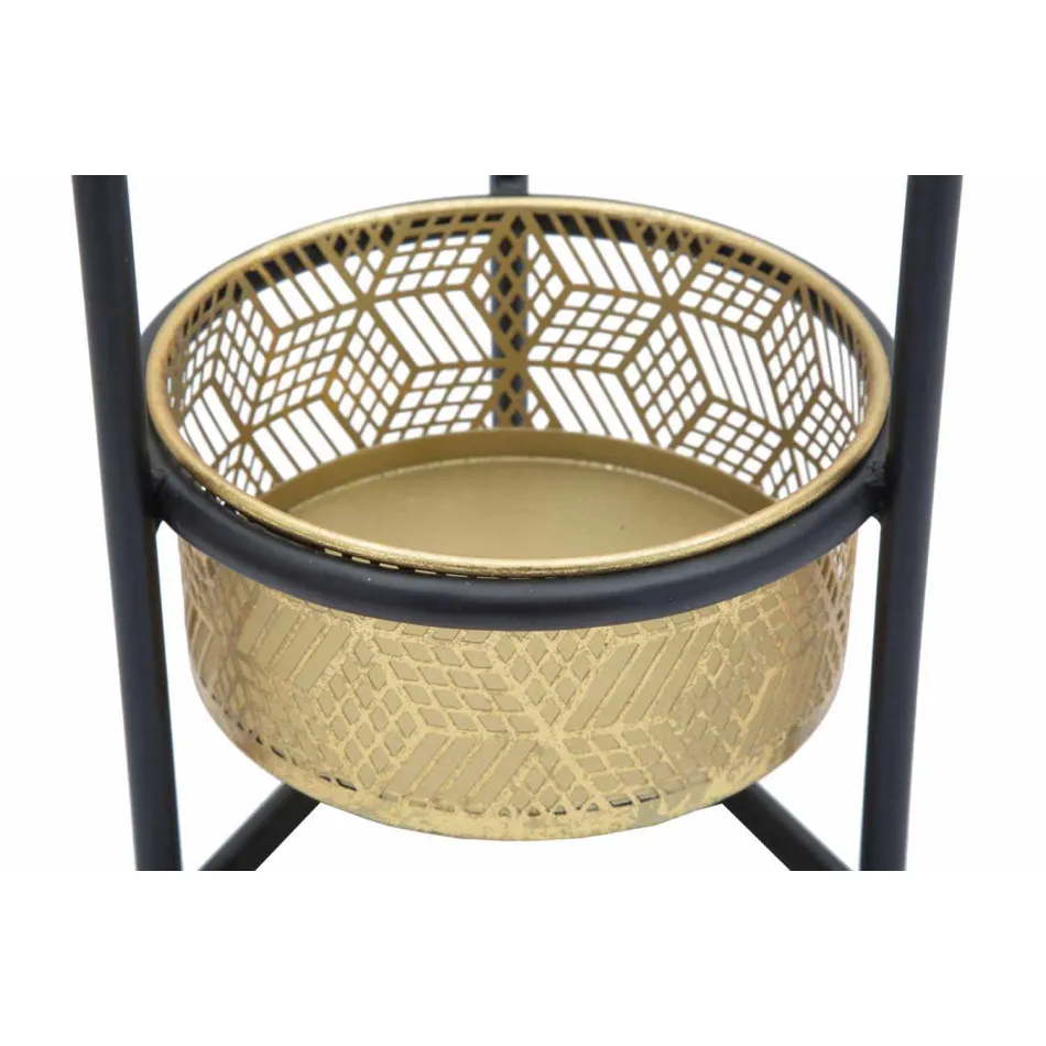 Portavasi Doppio Rotondo in Ferro di Design Moderno - Addie Viadurini