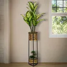 Portavasi Doppio Rotondo in Ferro di Design Moderno - Addie Viadurini