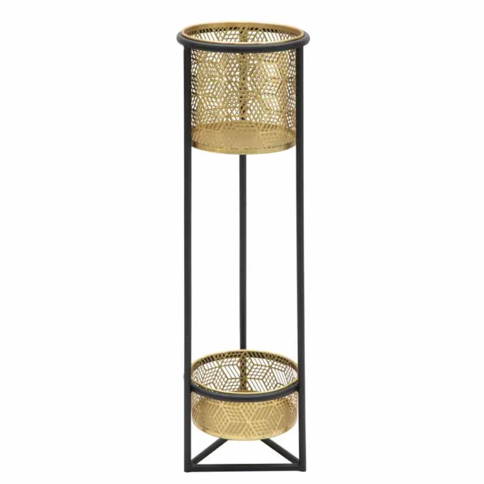 Portavasi Doppio Rotondo in Ferro di Design Moderno - Addie Viadurini