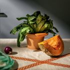 Portavaso Portaoggetti in Terracotta e Ceramica Smaltata Made in Italy - Phoebe  Viadurini