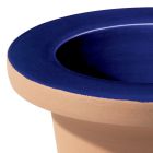 Portavaso Portaoggetti in Terracotta e Ceramica Smaltata Made in Italy - Phoebe  Viadurini