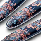 Posate in Acciaio e Plastica Decoro Colorato con Tigre 24 Pz - Alessandra Viadurini