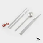 Posate in Acciaio Inox con Bacchette Design di Lusso Italiano - Carronde Viadurini