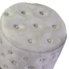 Pouf con Contenitore Rivestito in Velluto Capitoné con Bottoni - Arcipelago Viadurini