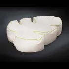 Pouf da esterno e interno in ecopelle nautica idrorepellente Philo Viadurini