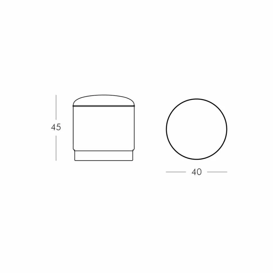 Pouf da Esterno, in Polietilene e Tessuto o Pelle - Mara Slide Viadurini