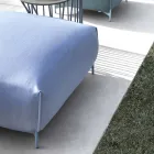 Pouf da Giardino Imbottito e Rivestito in Tessuto Made in Italy - Burro Viadurini