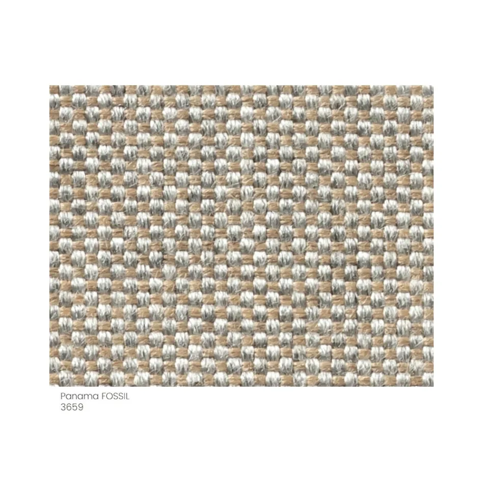 Pouf da Giardino Imbottito e Rivestito in Tessuto Made in Italy - Burro Viadurini