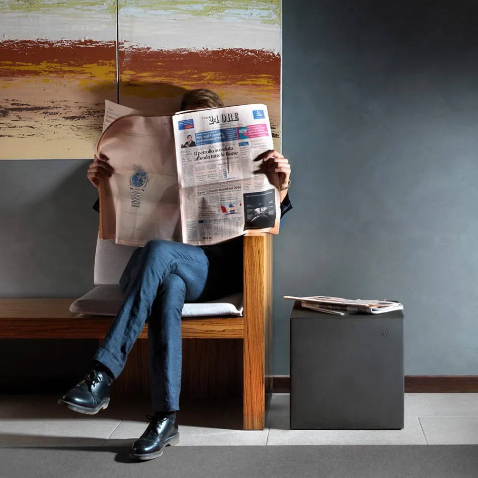 Pouf da Giardino in Polietilene 8 Finiture Realizzato in Italia - Viky Viadurini