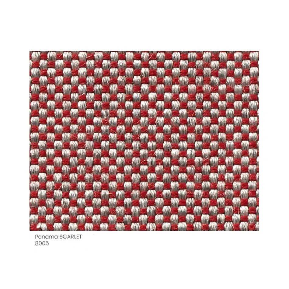 Pouf da Giardino in Tessuto con Piedi in Metallo Made in Italy - Burro Viadurini