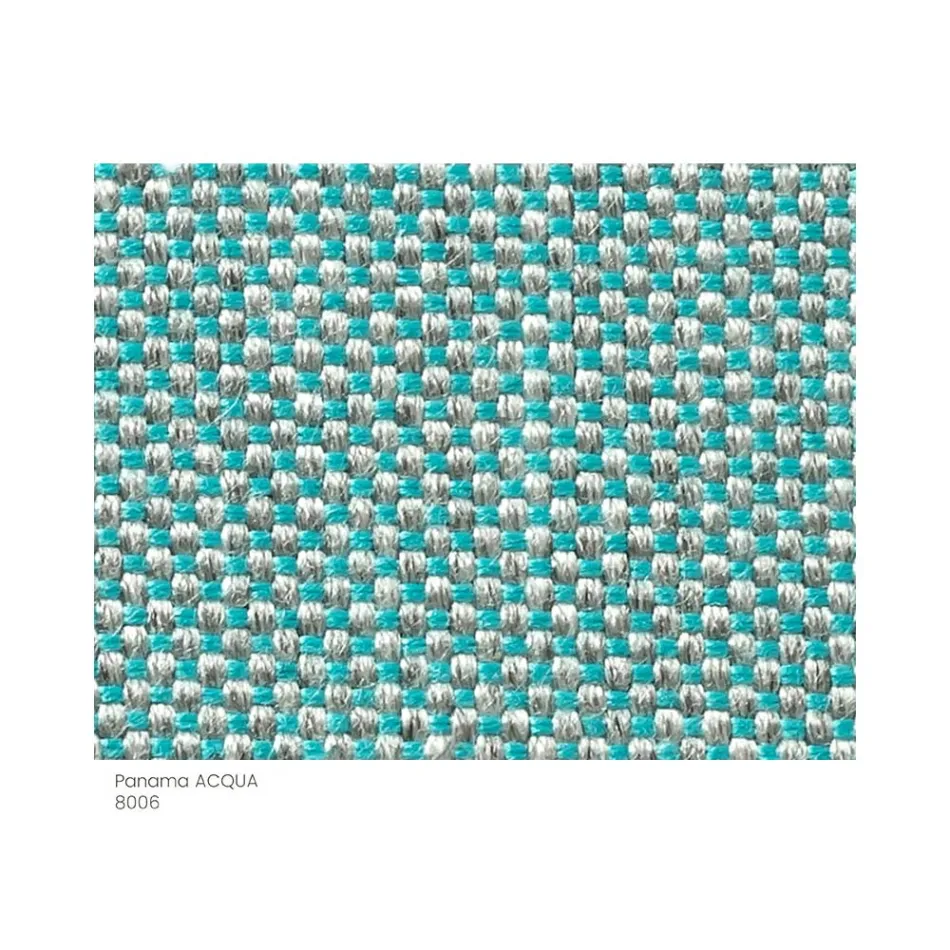 Pouf da Giardino in Tessuto con Piedi in Metallo Made in Italy - Burro Viadurini