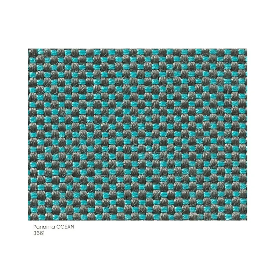 Pouf da Giardino in Tessuto con Piedi in Metallo Made in Italy - Burro Viadurini