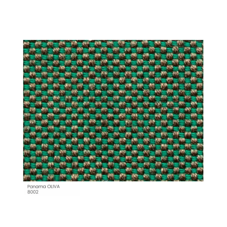 Pouf da Giardino in Tessuto con Piedi in Metallo Made in Italy - Burro Viadurini