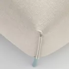 Pouf da Giardino in Tessuto con Piedi in Metallo Made in Italy - Burro Viadurini