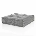 Pouf di Design Etnico Quadrato in Tessuto Patchwork o Velluto – Fibra Viadurini