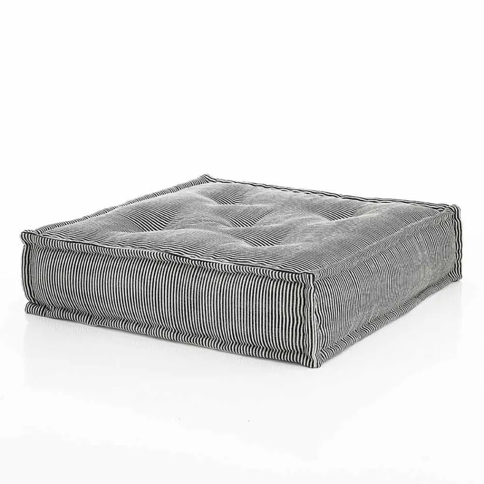 Pouf di Design Etnico Quadrato in Tessuto Patchwork o Velluto – Fibra Viadurini