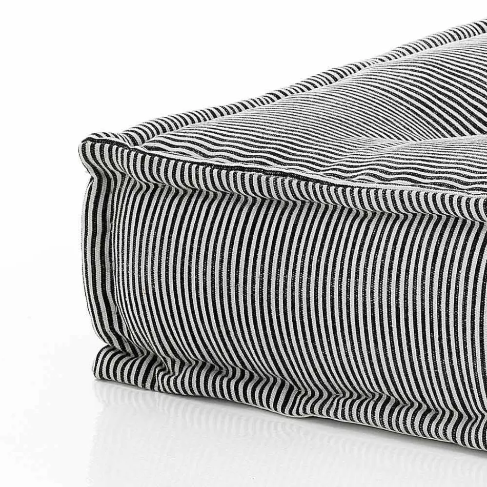 Pouf di Design Etnico Quadrato in Tessuto Patchwork o Velluto – Fibra Viadurini