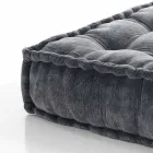 Pouf di Design Etnico Quadrato in Tessuto Patchwork o Velluto – Fibra Viadurini