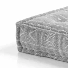 Pouf di Design Etnico Quadrato in Tessuto Patchwork o Velluto – Fibra Viadurini