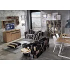 Pouf di Design Etnico Quadrato in Tessuto Patchwork o Velluto – Fibra Viadurini