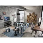 Pouf di Design Etnico Quadrato in Tessuto Patchwork o Velluto – Fibra Viadurini