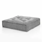 Pouf di Design Etnico Quadrato in Tessuto Patchwork o Velluto – Fibra Viadurini