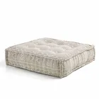 Pouf di Design Etnico Quadrato in Tessuto Patchwork o Velluto – Fibra Viadurini