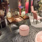 Pouf di design in tessuto Belle 1 Viadurini